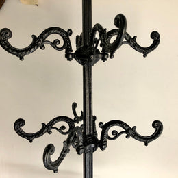 Antique Black French Cast Iron Coat Stand