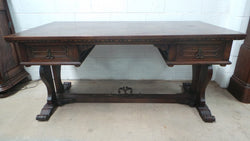 French Oak Desk With A Parquetry Top | Antique & Vintage | Moonee Ponds Antiques | Australia Wide Delivery