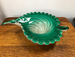 Vintage Murano Cased Glass Bowl In Emerald Green | Antique & Vintage | Moonee Ponds Antiques | Australia Wide Delivery
