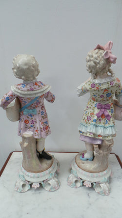 Beautiful Pair Of Large Sitzendorf Figurines | Antique & Vintage | Moonee Ponds Antiques | Australia Wide Delivery