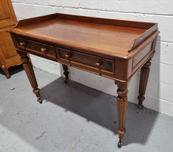 English Victorian Mahogany Side Table or Desk With Two Drawers | Antique & Vintage | Moonee Ponds Antiques | Australia Wide Delivery