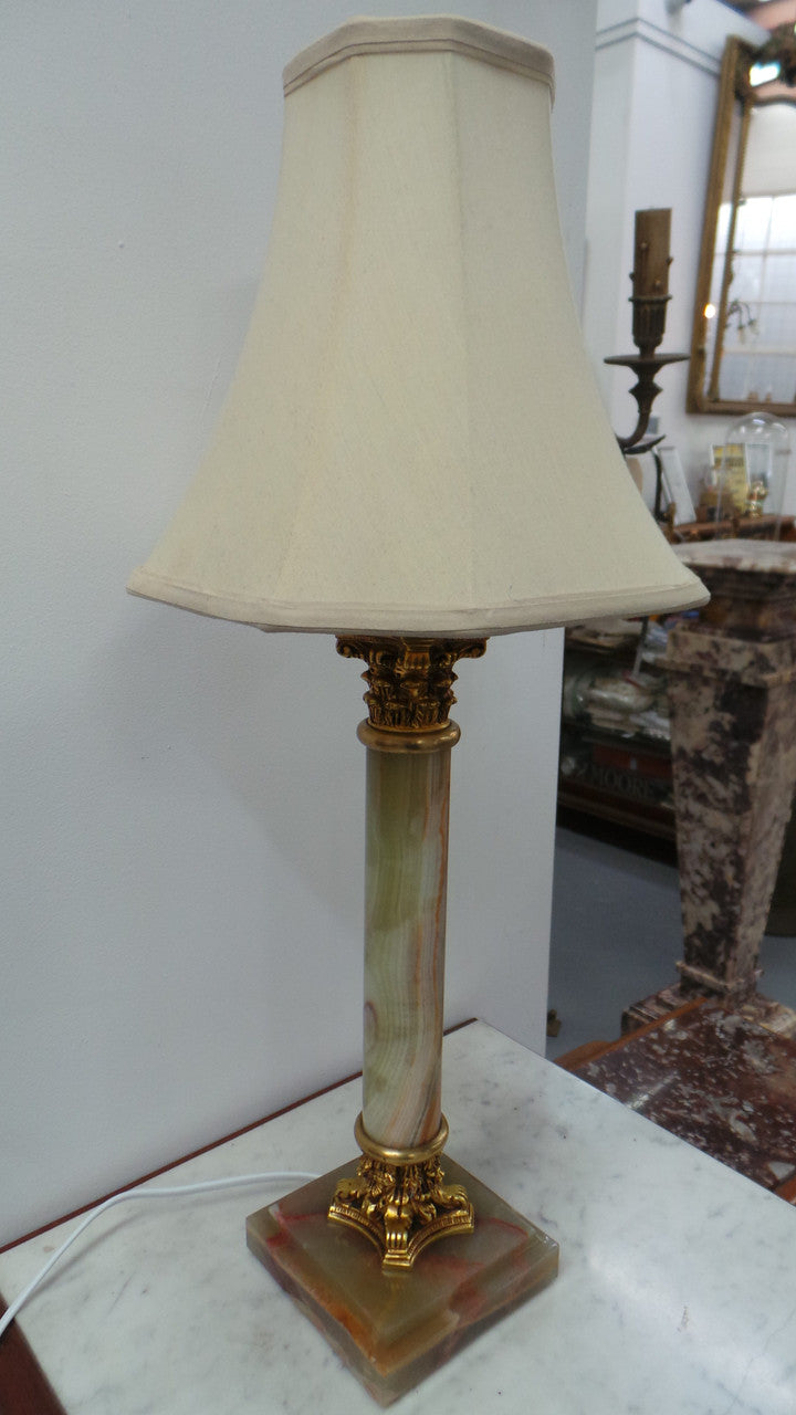 French Onyx Gilt Bronze Table Lamp | Antique & Vintage | Moonee Ponds Antiques | Australia Wide Delivery