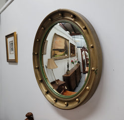 Large Round French Gilt Framed Convex Mirror | Antique & Vintage | Moonee Ponds Antiques | Australia Wide Delivery