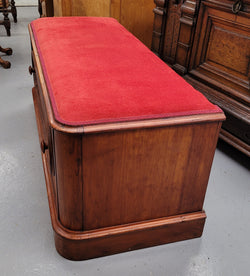 Victorian Cedar Blanket Box Seat | Antique & Vintage | Moonee Ponds Antiques | Australia Wide Delivery