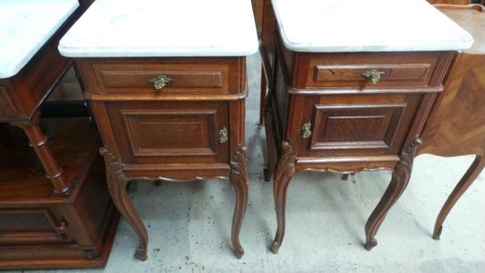 Pair of French Oak Bedsides-1