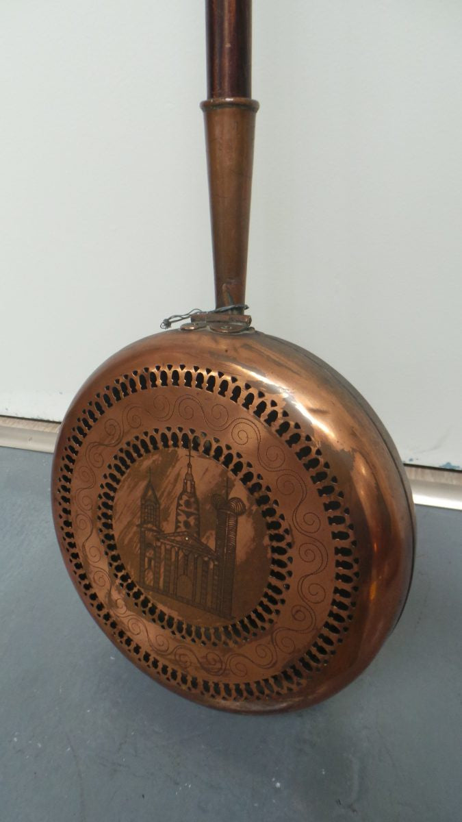 Antique French Copper Bed Warmer | Antique & Vintage | Moonee Ponds Antiques | Australia Wide Delivery