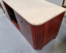 Art Deco Style Low Line Marble Top Cabinet | Antique & Vintage | Moonee Ponds Antiques | Australia Wide Delivery