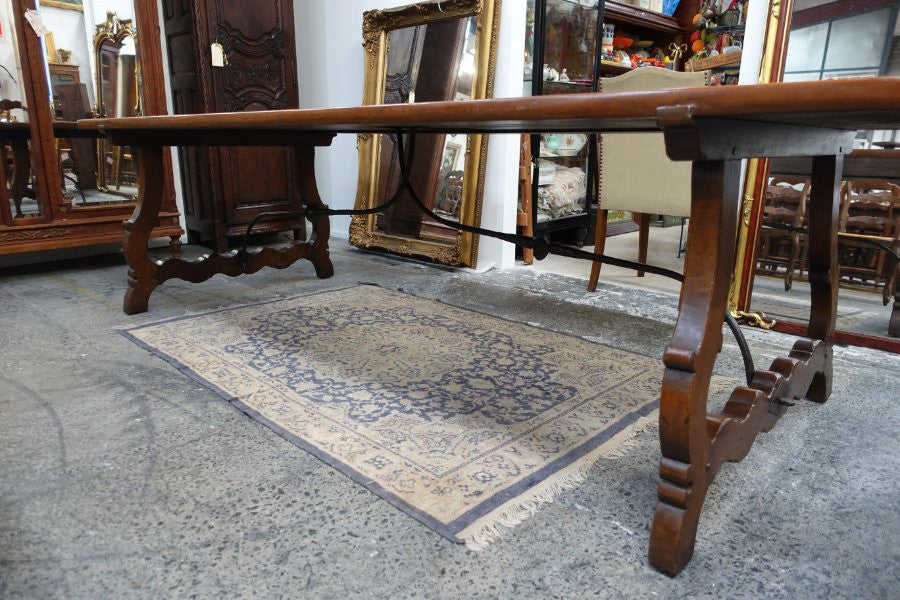 French Provincial Style Parquetry Top Dining Table