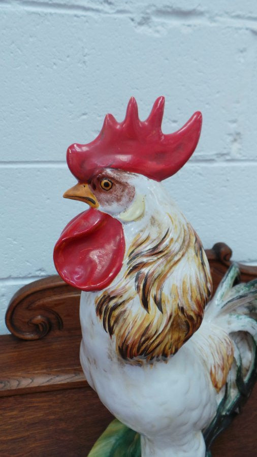 Antique Majolica Rooster | Antique & Vintage | Moonee Ponds Antiques | Australia Wide Delivery