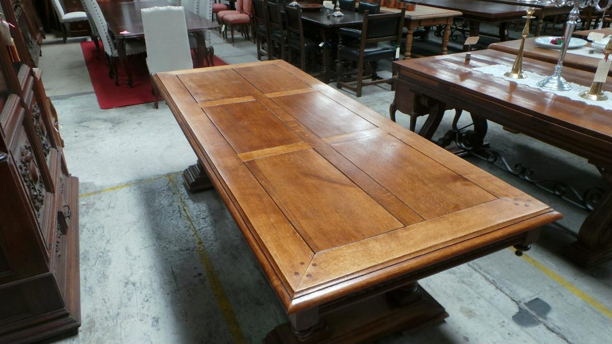 A Decorative Solid French Oak Farmhouse Table | Antique & Vintage | Moonee Ponds Antiques | Australia Wide Delivery