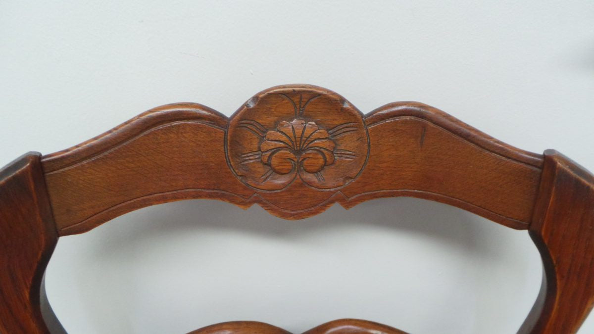 A Set Of Six French Solid Oak Dining Chairs | Antique & Vintage | Moonee Ponds Antiques | Australia Wide Delivery