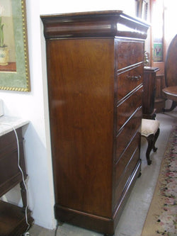 French Flame Mahogany Chest of Drawers | Antique & Vintage | Moonee Ponds Antiques | Australia Wide Delivery