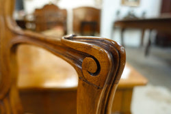 Pair French Louis XV Style Walnut and Cane Fauteuils | Antique & Vintage | Moonee Ponds Antiques | Australia Wide Delivery