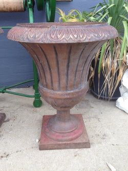 Pair Victorian Cast Iron Urns | Antique & Vintage | Moonee Ponds Antiques | Australia Wide Delivery