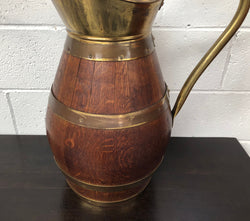 French Oak Coopered With Copper Large Wine Jug | Antique & Vintage | Moonee Ponds Antiques | Australia Wide Delivery