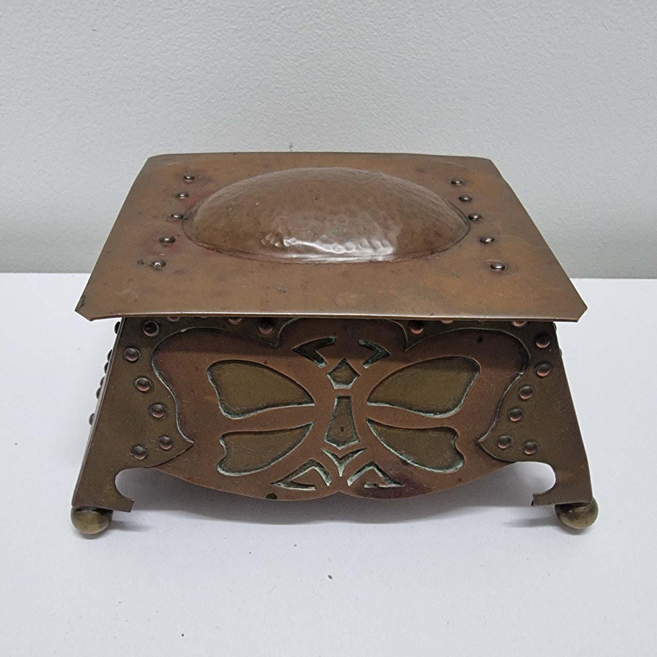 Arts and Crafts Copper Jewellery Box