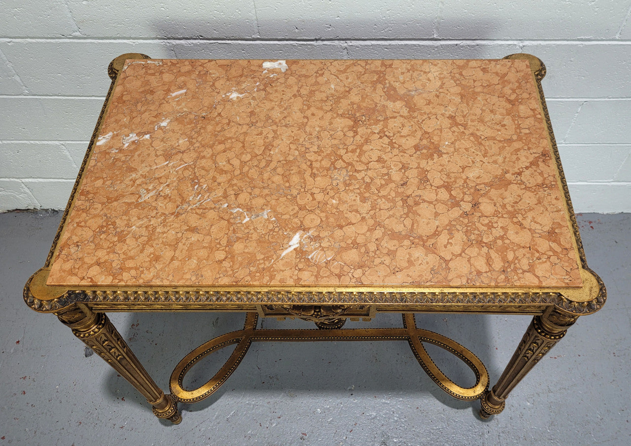 French Louis XVI Style Gilt Center Table with Marble Top | Antique & Vintage | Moonee Ponds Antiques | Australia Wide Delivery