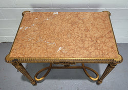 French Louis XVI Style Gilt Center Table with Marble Top | Antique & Vintage | Moonee Ponds Antiques | Australia Wide Delivery