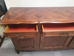 Louis XV Style Walnut Sideboard With 3 Drawers & 3 Doors | Antique & Vintage | Moonee Ponds Antiques | Australia Wide Delivery