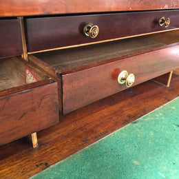 Georgian  Inlaid Mahogany Secretaire