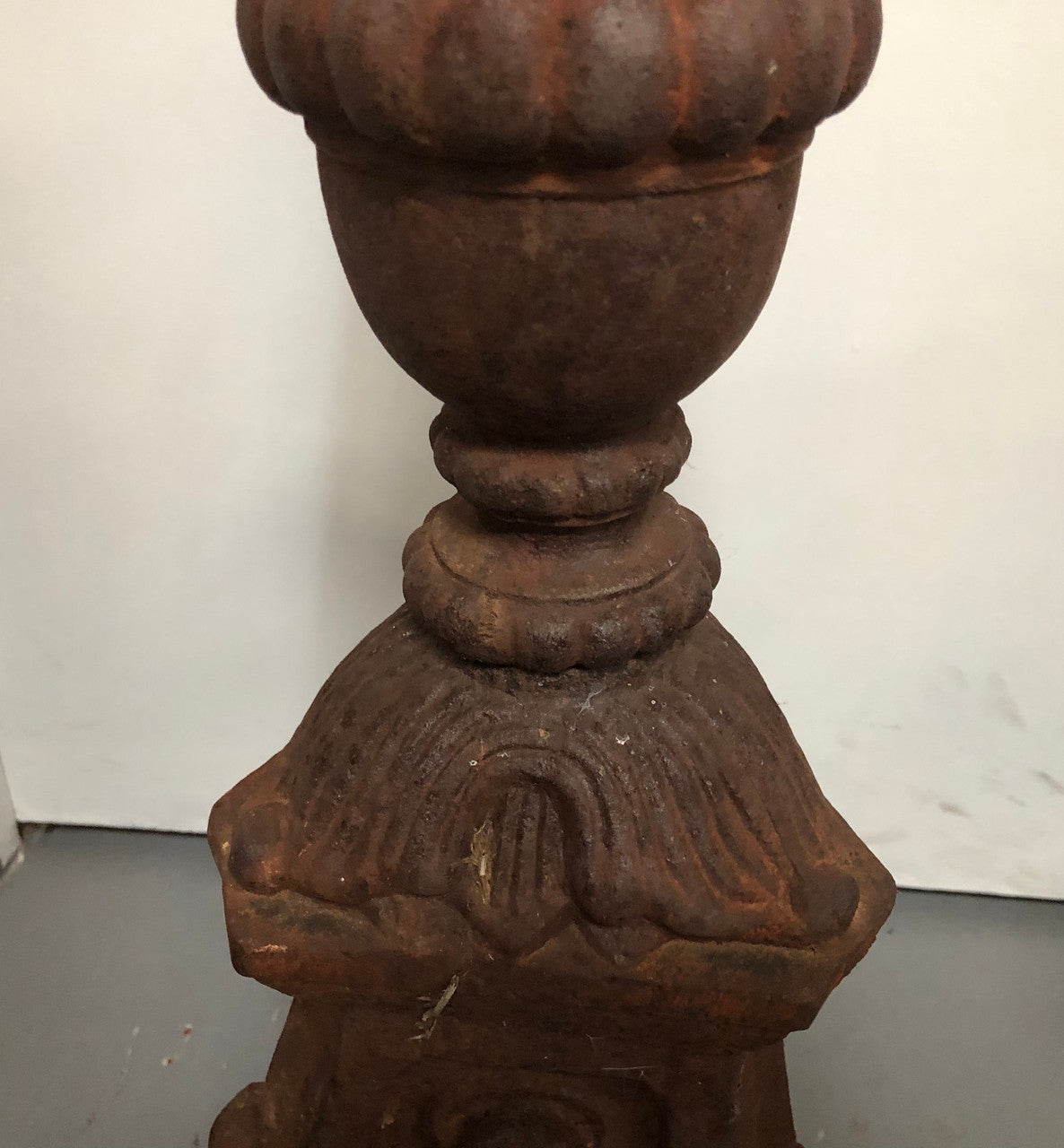 Rustic French Pair Of Tall Heavy Cast Iron Candlesticks | Antique & Vintage | Moonee Ponds Antiques | Australia Wide Delivery