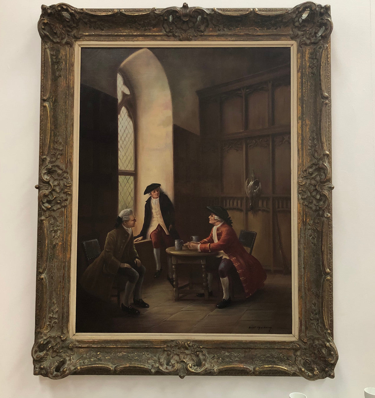 French Framed Original Oil On Canvas Signed