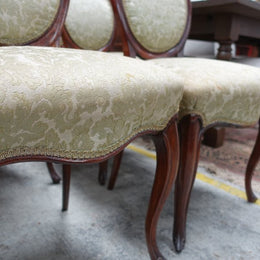 Set of 6 Victorian Upholstered Dining Chairs