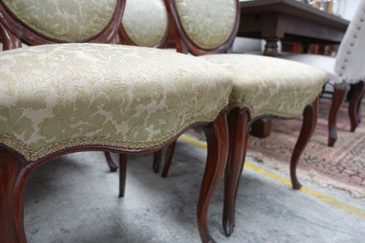 Set of 6 Victorian Upholstered Dining Chairs