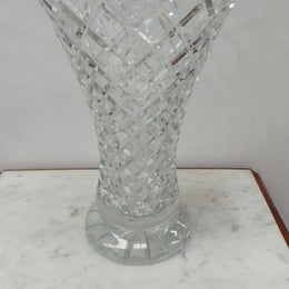 A Large Heavy Vintage Crystal Vase