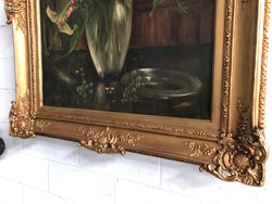 Beautiful Ornate Gilt Framed Signed French Oil On Canvas "Lillies In Vase" | Antique & Vintage | Moonee Ponds Antiques | Australia Wide Delivery
