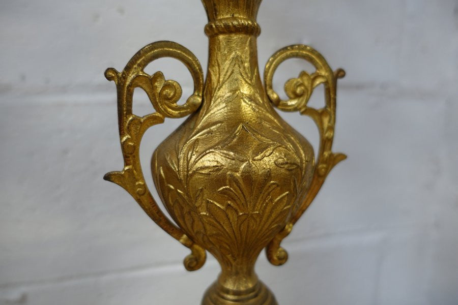 Antique French Gilt Brass Candelabra