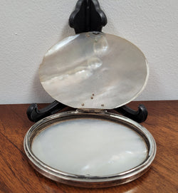 Oval shaped Georgian Silver & Carved Mother of Pearl Snuff Box | Antique & Vintage | Moonee Ponds Antiques | Australia Wide Delivery