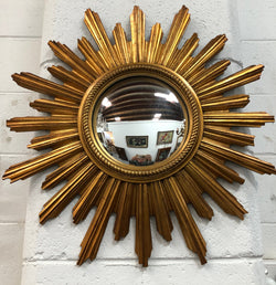 Belgium Gilt Star Burst Convex Mirror | Antique & Vintage | Moonee Ponds Antiques | Australia Wide Delivery