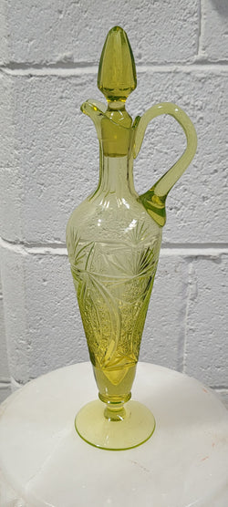 Stunning Uranium Glass Decanter & Stopper | Antique & Vintage | Moonee Ponds Antiques | Australia Wide Delivery