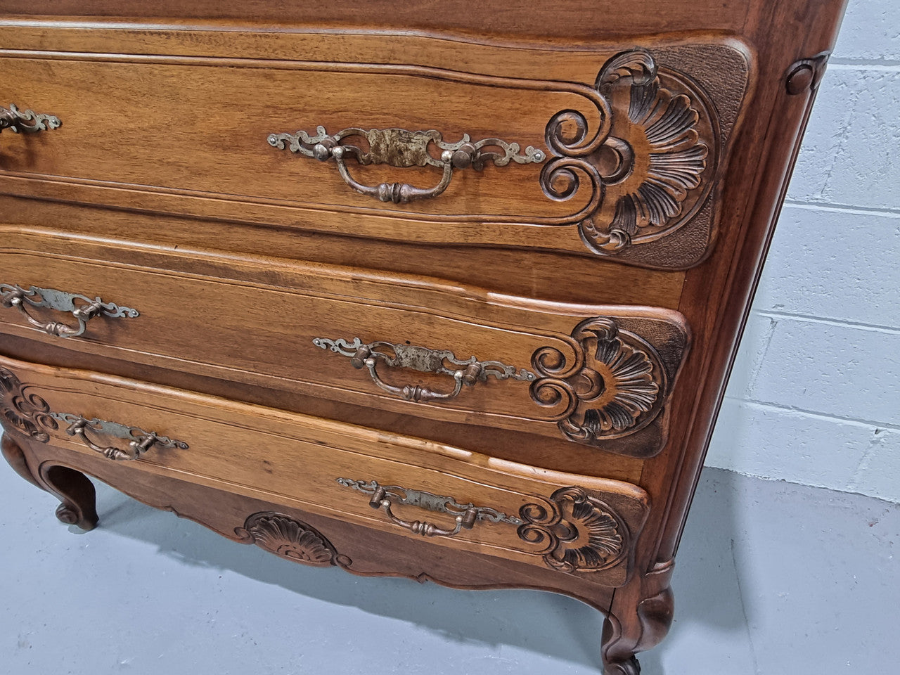 Fabulous French Walnut Three Drawer Commode | Antique & Vintage | Moonee Ponds Antiques | Australia Wide Delivery