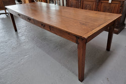 19th Century French Oak Farmhouse Style Dining Table With Drawers | Antique & Vintage | Moonee Ponds Antiques | Australia Wide Delivery