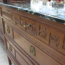 French Walnut Louis XVI Style Commode