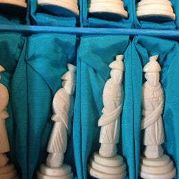 Old Chinese Ox Bone Chess Set