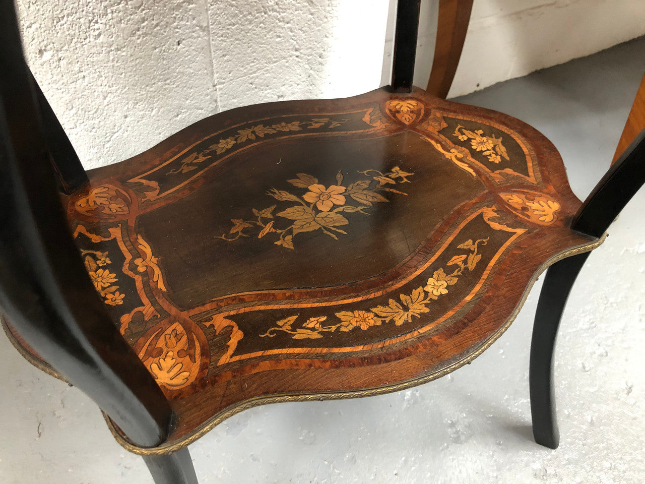 Rare French Inlaid Three Tier Etagere