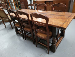 Set of Six Louis XV Style French Oak Rush Seat Dining Chairs | Antique & Vintage | Moonee Ponds Antiques | Australia Wide Delivery