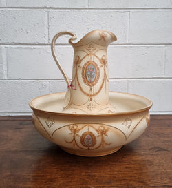 Charming Large Crown Devon Jug & Basin Set | Antique & Vintage | Moonee Ponds Antiques | Australia Wide Delivery