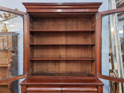 Early Victorian Large Flame Mahogany Bookcase | Antique & Vintage | Moonee Ponds Antiques | Australia Wide Delivery