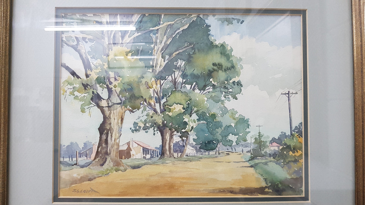Australian Watercolour by James George Croft | Antique & Vintage | Moonee Ponds Antiques | Australia Wide Delivery