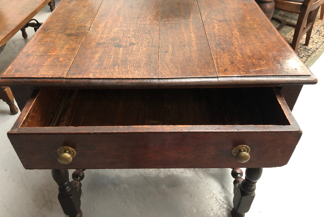 Antique French Oak Side Table With Drawer "Mellow Patina" | Antique & Vintage | Moonee Ponds Antiques | Australia Wide Delivery