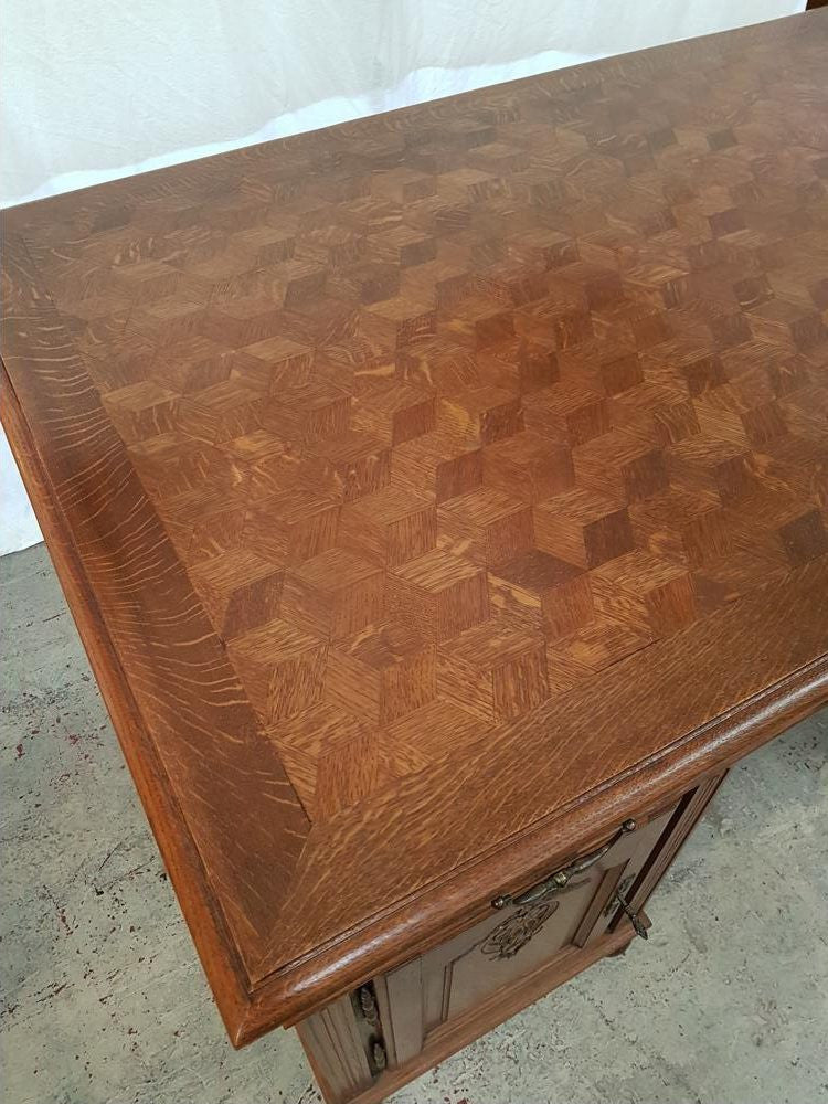 French Oak Partners Desk | Antique & Vintage | Moonee Ponds Antiques | Australia Wide Delivery