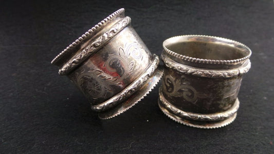 Pair Of Silver Plated Napkin Rings