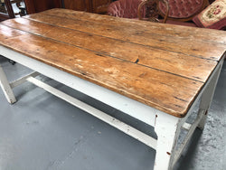 Early Victorian Pine Table-Desk With Drawer & Painted Base | Antique & Vintage | Moonee Ponds Antiques | Australia Wide Delivery