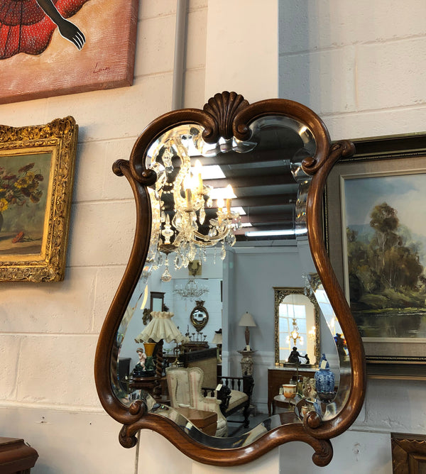 Lovely french oak wall mirror