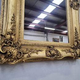 Stunning Antique Carved Gilt Wood Framed Mirror