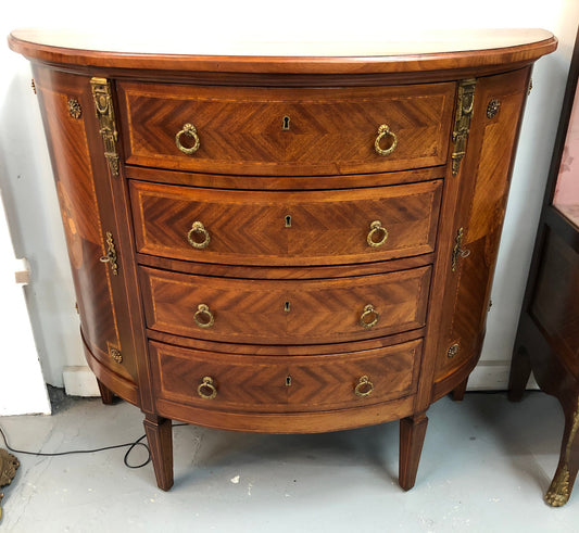 Superb half round French Side Cabinet